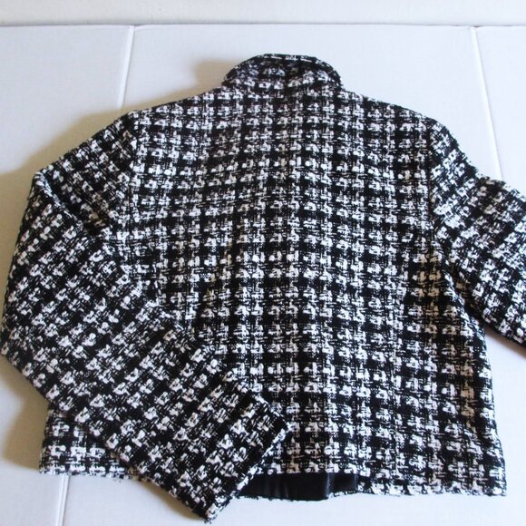 BCBGeneration Double Breasted Blazer Faux Leather Trim Jacket MEDIUM $148 - Picture 12 of 13